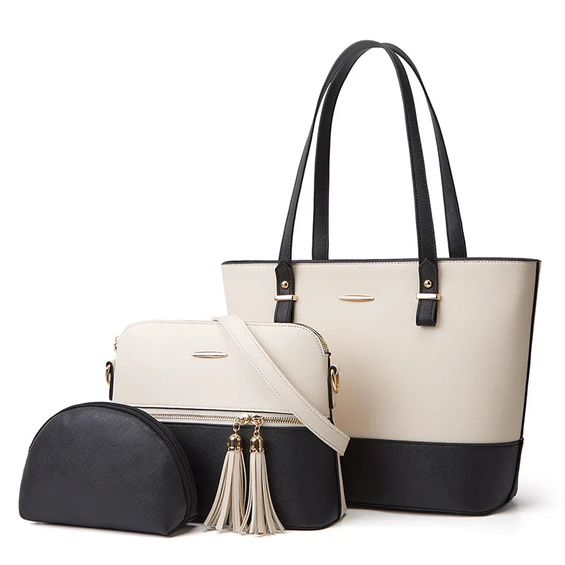 **"Ladies' Luxury Tote Bag"**   Elevate your style with this tote, handpicked for Tye Meshun's boutique. Crafted from premium PU leather, it combines chic design and functionality, making it perfect for everyday elegance.