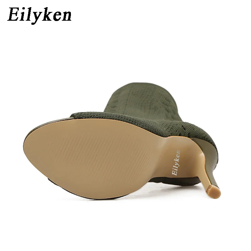 Discover the Eilyken New Style Peep Toe Ankle Boots! These stretchy women's booties feature a breathable fabric that's perfect for any outing. Stylish and comfortable, they're a fantastic addition to your wardrobe!