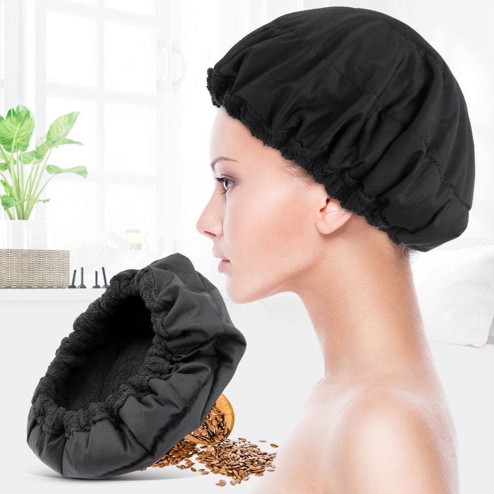 "✨ Flaxseed Microwave Hair Care Cap: Wireless Thermal Steamer for Deep Conditioning! Perfect for oil treatments, repair, and nourishment – bring salon-quality hair care to your home effortlessly! 💆‍♀️"