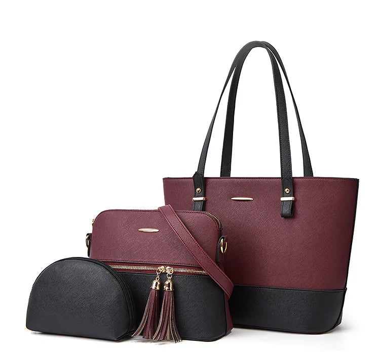 **"Ladies' Luxury Tote Bag"**   Elevate your style with this tote, handpicked for Tye Meshun's boutique. Crafted from premium PU leather, it combines chic design and functionality, making it perfect for everyday elegance.