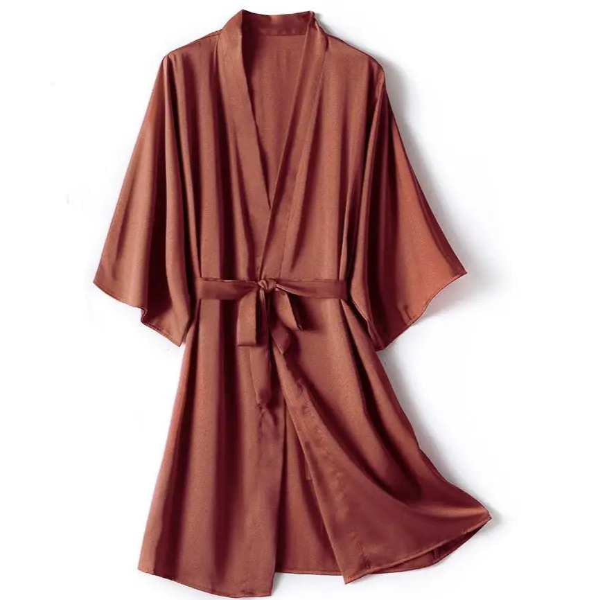 **"Satin Kimono Bathrobe Gown"**  
Embrace your sensual side with Tye Meshun’s satin kimono bathrobe. Silky, sleek, and irresistibly alluring, it drapes perfectly over your favorite lingerie, transforming every evening into