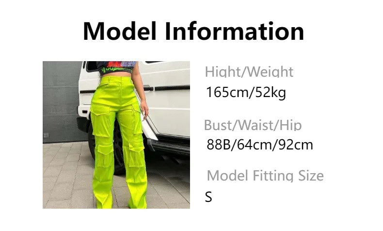 High Waist Cargo Pants | Women's Multi-Pocket Streetwear Overalls