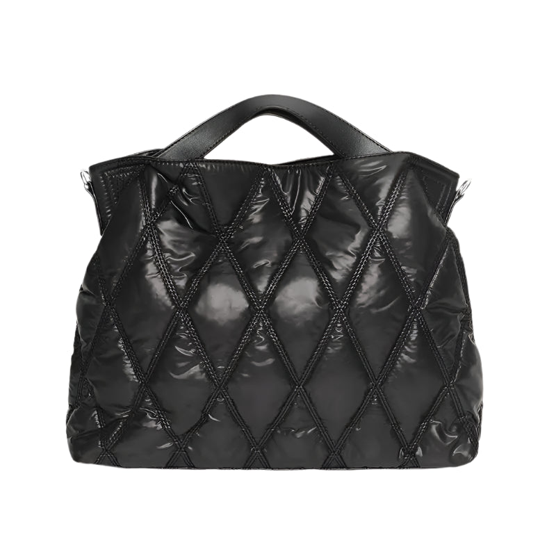 **"Designer Rhombus Quilted Shoulder Bag"**  
Handpicked for Tye Meshun's Boutique, this spacious nylon crossbody tote features a padded design and chic rhombus quilting—perfect for blending luxury style with everyday funct