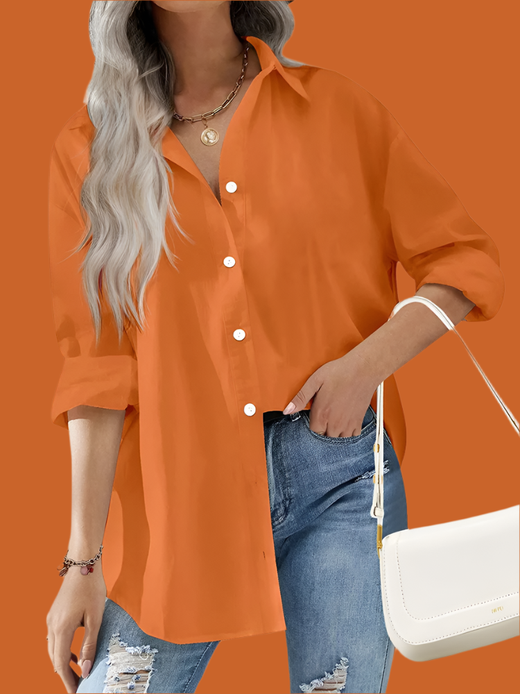 Discover the latest in women's fashion with our new striped, printed shirts. Perfect for spring, these casual long-sleeved, V-neck shirts embody urban street style and are a must-have for your daily wardrobe.