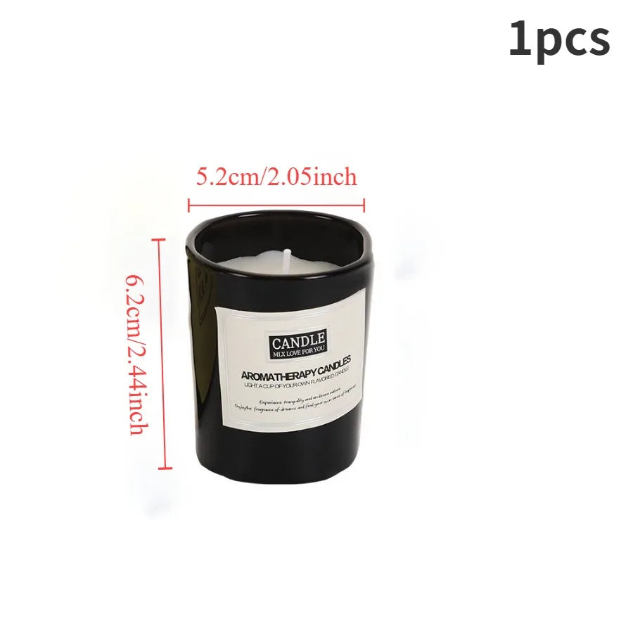 50g Three-Color Glass Aromatherapy Candle | Soy Wax & Smokeless Design