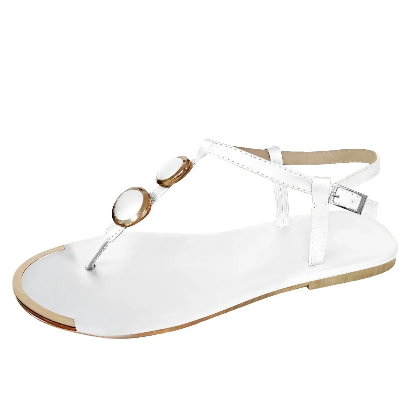 **"2024 Rome Summer Sandals"**  
Elevate your warm-weather style with Tye Meshun's 2024 Rome Summer Sandals. Perfect for beach outings or casual strolls, these flip-flop sandals feature chic metal accents and a comfortable fl