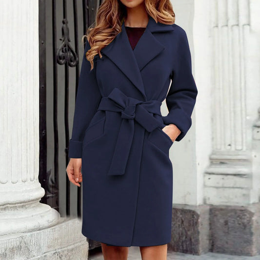 **"Women's Casual Elegant Lapel Overcoat"**  
Elevate your wardrobe with Tye Meshun's mid-length lapel overcoat. Designed for effortless elegance, this versatile piece combines comfort and sophistication, making it perfect fo