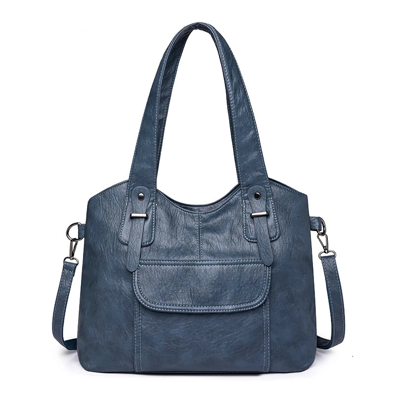 Luxury Soft Leather Handbag – Elegant & Spacious Shoulder Bag