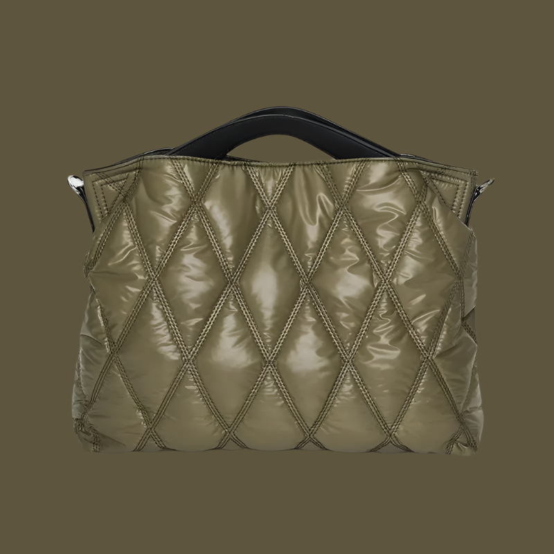 **"Designer Rhombus Quilted Shoulder Bag"**  
Handpicked for Tye Meshun's Boutique, this spacious nylon crossbody tote features a padded design and chic rhombus quilting—perfect for blending luxury style with everyday funct